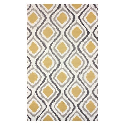 Yellow Solid Hooked Area Rug 9'X12' - nuLOOM