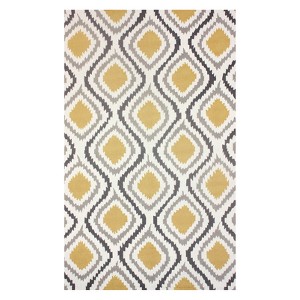 Yellow Solid Hooked Area Rug 4