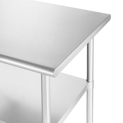 Heavy-Duty Stainless Steel Commercial Prep Table with Undershelf