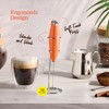 Handheld Milk Frother, Mini Foamer, Battery Operated Stainless Steel Drink Mixer for Coffee, Lattes, Cappuccino, Matcha, Chocolate - 3 of 4