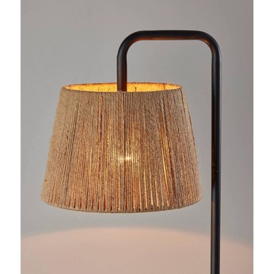 Tahoma 59" Black Metal Floor Lamp with Light Brown Rope Shade