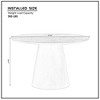 Akoasm 47.24 Inch Modern Wooden Dining Kitchen Table With Cylindrical Base-Walnut - 2 of 4