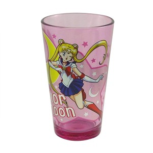 Just Funky Sailor Moon Moon Princess Halation 16oz Pink Pint Glass - 1 of 3