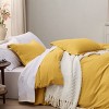 Duvet Cover Set 3pcs Prewashed Fabric Queen Size Bright White - Bedsure - 4 of 4