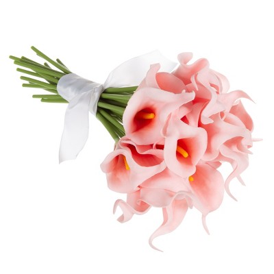 Nature Spring Faux Calla Lily Bundle - 24, Pink