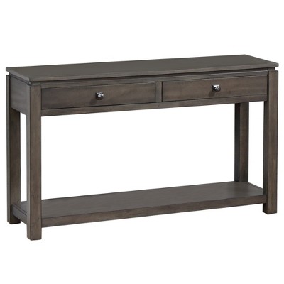 Besthom Shades Of Gray 53 In. Weathered Grey Rectangle Solid Wood ...