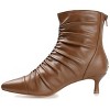 Journee Collection Womens Chevi Pointed Toe Kitten Heel Ankle Booties - 2 of 4
