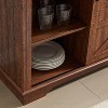 OKD 54" Wine Bar Cabinet w/Sliding Barn Door, Kitchen Coffee Bar Cabinet w/Wine & Glass Rack, 3 Drawers, Large Buffet Sideboard - 3 of 4