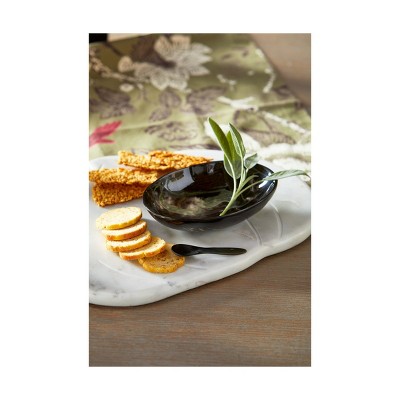 Winter Ceramic Serving Dish and Spoon Set