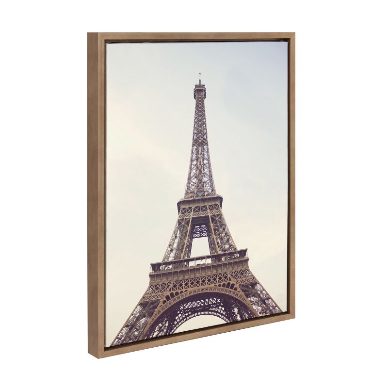 Kate and Laurel Sylvie The Eiffel Tower Framed Canvas by Caroline Mint, 18x24, Gold, 3 of 9