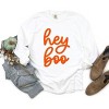 Simply Sage Market Women's Hey Boo Cursive Puff Print Long Sleeve Garment Dyed Tee - 3 of 4