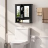 Costway Wall Mount Mirror Cabinet Bathroom Medicine Cabinet Organizer White/Gray/Brown/Black - 4 of 4