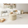 NicBex Set of 2 Modern Round Coffee Table with Vertical Striped Side,Accent End Table for Living Room,Bedroom - 3 of 4