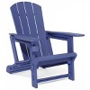 FURNIinspire Patio Accent Chairs Outdoor Folding Chairs Adirondack Chair, Portable Chair With Handles For Backyard, Navy Blue, 31.4"*29.6"*36.4" - 2 of 4