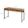 Costway 2-Drawer Computer Desk Study Table Writing Workstation Home Office Brown\Antique\Black - image 3 of 4