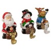 Northlight Santa, Snowman and Reindeer Christmas Stocking Holders - 5.25" - Set of 3 - 4 of 4