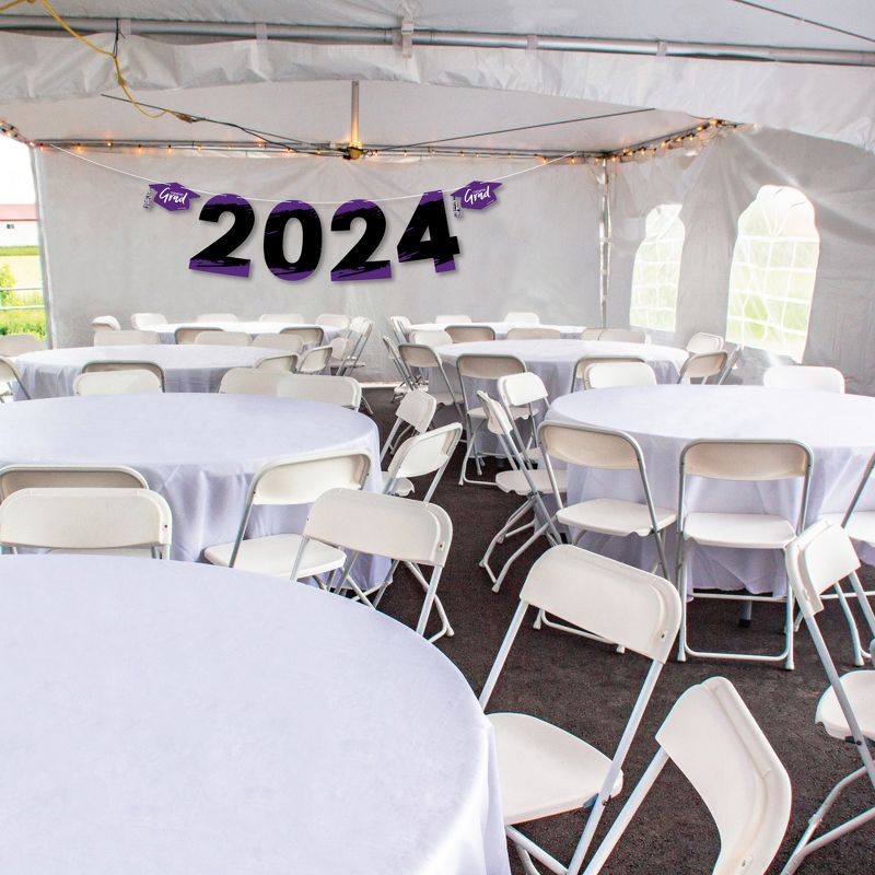 Big Dot of Happiness Purple Grad - Best is Yet to Come - Large Purple Graduation Party Decorations - 2024 - Outdoor Letter Banner, 3 of 9