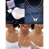 3Pcs Gold Layered Necklace Set for Women - Paperclip & Pearl Choker, Non-Tarnish - 3 of 4