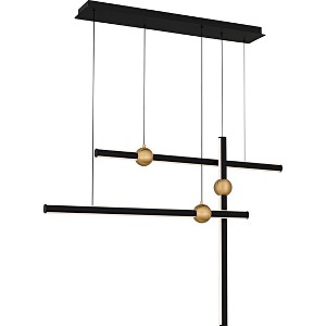 Harvick Integrated LED Matte Black Linear Chandelier - 1 of 4
