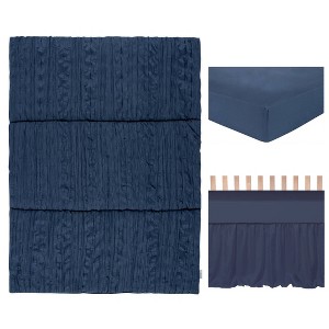 Trend Lab Simply Navy Baby Nursery Crib Bedding Set - 3pc - 1 of 4