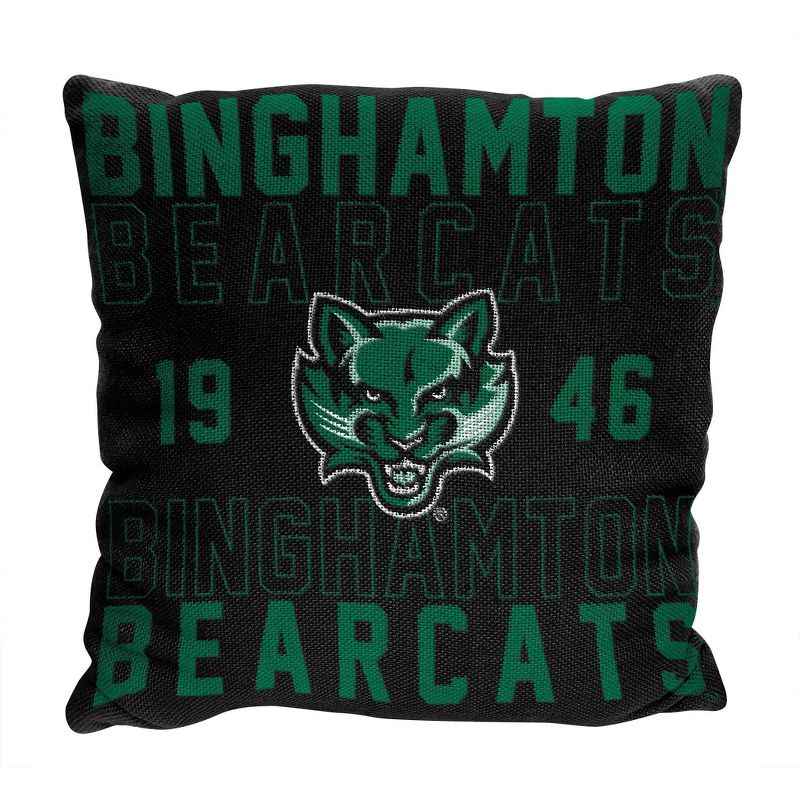 NCAA Binghamton Bearcats Stacked Woven Pillow, 1 of 4