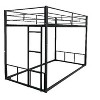 Kumasinova Twin-Over-Twin Bunk Bed, Separatable Metal Bed Frame – Converts to 2 Beds, Noise-Free Wood Slats & Full-Length Vent Guardrails - 2 of 4