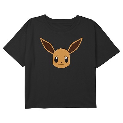 Girl's Pokemon Eevee Face Graphic Tee Light Pink Large 