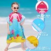 Tirrinia Kids 100% Cotton Beach Towel, Surf Beach Bath Swim Hooded Towels for Girls Toddler Gift, 24 by 52-inch - 2 of 4