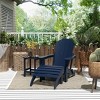 WestinTrends Malibu HDPE Outdoor Patio Folding Poly Adirondack Chair with Ottoman and Side Table (3-Piece) - 2 of 4