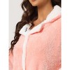 cheibear Women's Flannel Button Down Lounge Warm Winter Long Sleeves Pajama Set - 4 of 4