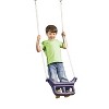 XDP Recreation Surf N Swing Painted Steel 5 Station Kids Outdoor Backyard Swing and Play Set with Wave Slide, Foam Leg Guards, and Hardware, Blue - 4 of 4