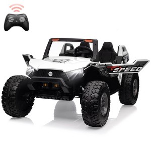 24V 2-Seater 4WD UTV Electric Ride-On Car for Kids with Parent Remote Control, Adjustable 21" Seats + Foldable 3rd Seat - 1 of 4