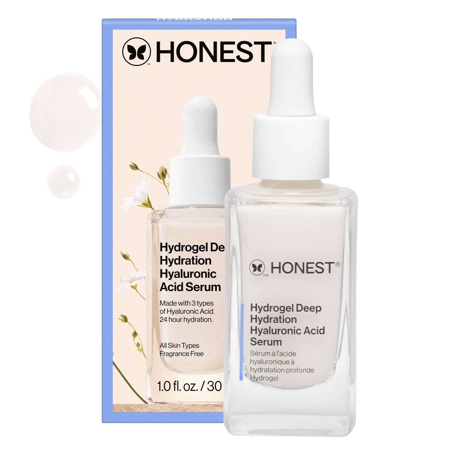 Honest Beauty Hydrogel Deep Hydration Hyaluronic Acid Serum with Rambutan - 1.0 fl oz