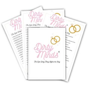 TDC Games Dirty Minds Bachelorette Party Games for Adults, Bridal Shower Games Quiz with Naughty Clues for 25 Guests, Adult Games for Game Night