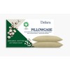Delara GOTS Certified 100% Organic Cotton Pillowcase Pack of 2, 400 TC, Moisture-Wicking, Smooth & Breathable Pillowcases - 2 of 4