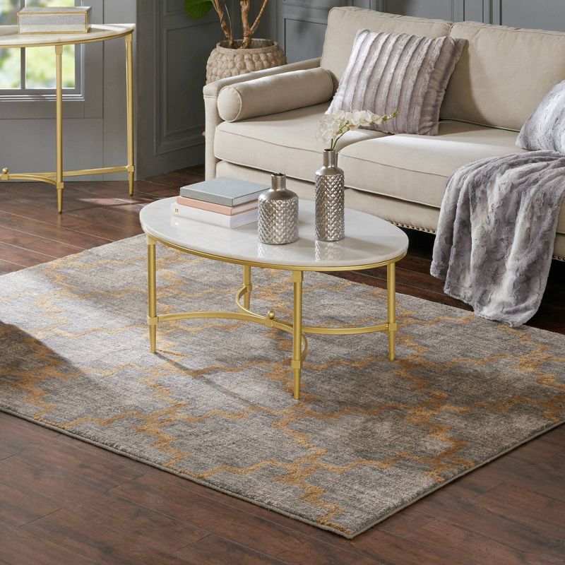 Bordeaux Coffee Table White/Gold, 4 of 12
