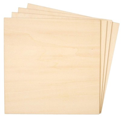 8 Pack Thin Unfinished Basswood Plywood Squares for DIY Crafts
