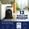 "Plasticplace Drawstring Trash Bags, 13 Gallon, Black (200 Count) - 3 of 4