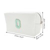 Unique Bargains Portable Corduroy Rectangular Letter Makeup Bag White 1 Pc - 2 of 4