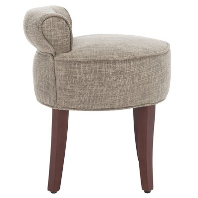 Georgia Stone and Mahogany Petite Vanity Stool