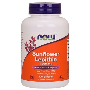 Sunflower Lecithin 1200mg by Now Foods  -  100 Softgel - 1 of 2