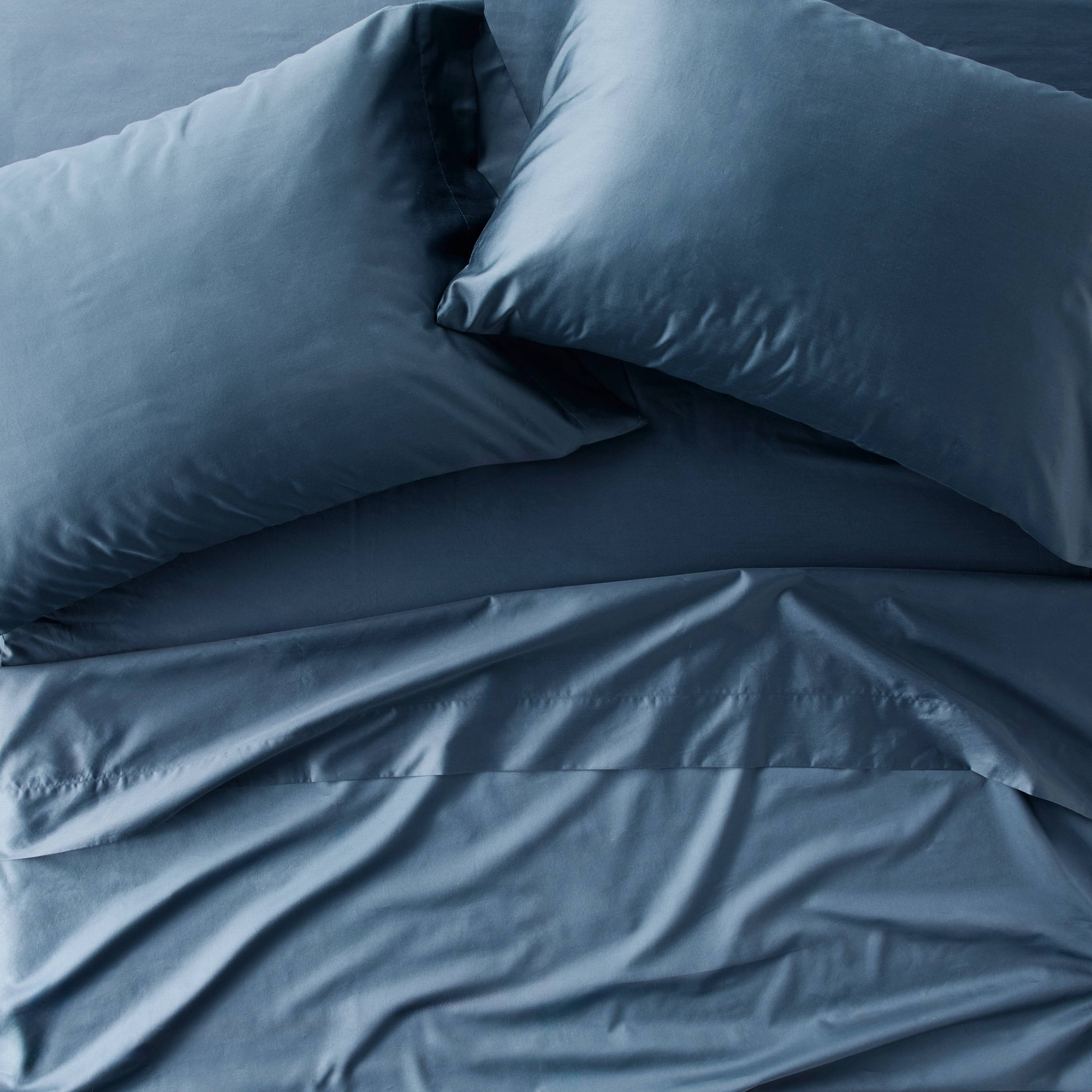 Queen 600 Thread Count Sateen Sheet Set Dark Mineral Blue - Casaluna™