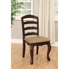 Set of 2 Danburn Floral Accented Ladder Back Side Chair Dark Walnut - HOMES: Inside + Out: Upholstered, Wood Frame - 2 of 3