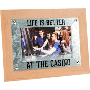 Pavilion Gift Company - Casino People - 9.5" x 7.5" Frame (Holds 6" x 4" Photo) - Single Image Frames - 1 of 4