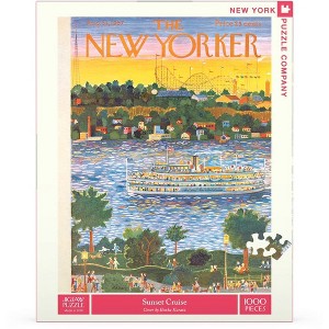 New York Puzzle Company Sunset Cruise 1000 Piece Puzzle - 1 of 4