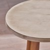 CAVINAS Modern Patio Side Table with Round Tabletop and Three Angled Legs, Handcrafted Acacia Wood Outdoor Table, Modular Outdoor End Table for Patio - 3 of 4