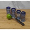 Dos Sueños Mexican Hand Blown Tequila Shot Glasses - Blue Spiral - 2oz - Set of 4 - 2 of 4