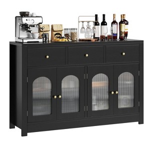 55" Buffet Cabinet with Drawers, Large Sideboard with Adjustable Shelves, Storage Cabinet for Kitchen, Dining & Living Room - 1 of 4