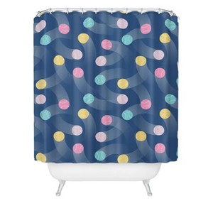 Deny Designs Marufemia Colorful Pastel Tennis Balls Blue Shower Curtain - 1 of 3