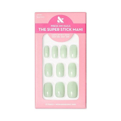 Olive & June Fake Nails - S Squoval - Seafoam - 32ct